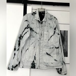 BOOHOOMAN TIE DYE DENIM JACKET SIZE M